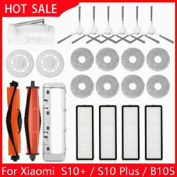 For Xiaomi Robot Vacuum S10 Plus / S10+ / B105 Parts Accessories Main Side Brush Hepa Filter Mop Cloth Replacement Accessories