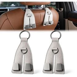 2 ganci per poggiatesta del sedile auto, ganci universali resistenti per sedile posteriore per borse, borsette, borse della spesa, zaini, vestiti e borse per lo shopping, accessori per