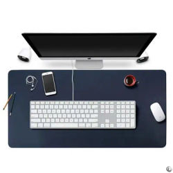 Tapis de protection pour bureau à domicile de grande taille 70x35cm, bleu roi, tapis de souris en cuir PU suédé, imperméable, tapis de clavier, tapis de souris pour jeux.