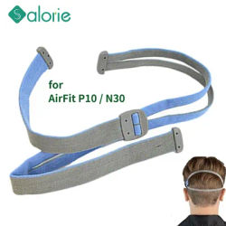 Replacement Headgear Strap for AirFit P10 N30 Nasal Pillow CPAP Mask Adjustable Elastic Headband CPAP Strap with Clips Supplies