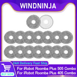 Mop Cloth For IRobot Roomba Plus 505 Combo Plus 405 Combo Robot Vacuum For Dreame X40 Master Washable Mop Pads Accessories Parts