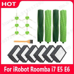 Hepa Filter Side Brush Roll for IRobot Roomba I7 E5 E6 I Series Spare Parts Robot Vacuum Cleaner Replacement Accessories