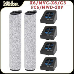 For Midea X6/MVC-X6/G3/FC6/MWD-20P Robot Vacuum Cleaner Accessories Brush Rollers Sponge Filters Replacement Parts