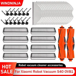 For Xiaomi Robot Vacuum S40 OV81 Dust Bags Side Brush Mop Cloths Roller Brush HEPA Filter Vacuum Cleaner Cleaning Accessories