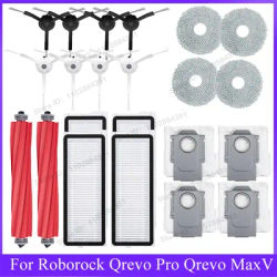 Accessories For Roborock Qrevo Pro / Qrevo MaxV / Qrevo S P10 Pro Robot Vacuum Cleaner Replacement Roller Dust Bag Parts