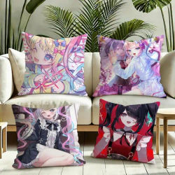 Game N-Needy Girl Overdose Cushion Cover Silky Short Plush Invisible Zipper Dustproof Sofa Pillow Case for Home Decor