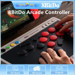 8BitDo Arcade Controller All-Button Wired,2.4G Wireless,Bluetooth Arcade Controller for Nintendo Switch/Switch 2 Low-profile