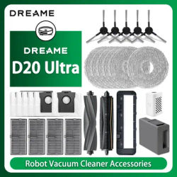 Dreame D20 Ultra Robot Vacuum Cleaner Replacement Accessories Main Side Brush Mop Cloth Hepa Filter Dust Bag Spare Parts