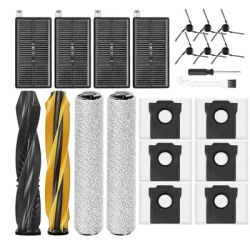 A50Q-For DREAME Aqua10 Ultra Robot Vacuum Replacement Parts- Main Brush, Roller Mop, Filters, Side Brush& Dust Bag Kit