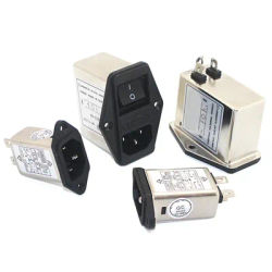 1pcs Black IEC320 C13 C14 EMI Anti-interference Fused Filter Socket 6A 10A Power Purifier Switch Socket for Game Player Speaker