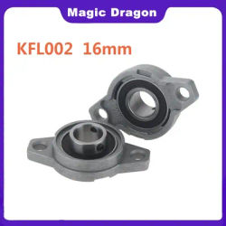 2/10Pcs KP002 KFL002 16MM Diameter Bore Diameter Self Aligning Zinc Alloy Flange Pillow Block Bearing KFL002 KP002 16mm