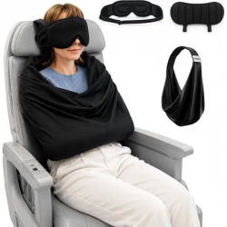 3-in-1 Adjustable EyeMask Airplane Sleep Support System Travel Pillow Multi-Use Office And Home Comfortable Pillow for Traveling
