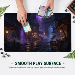 Tapis de jeu TCG Medieval Dark Town, tapis de souris antidérapant en caoutchouc, tapis de bureau pour jeu de cartes, accessoires de jeu de table pour jeux de cartes à échanger.