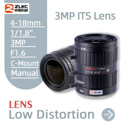 ZLKC-Caméra de surveillance manuelle, objectif n'aime 3.0 mégapFête els, Iris 4-18mm, 1/1 pouces, varifocale HD, 3MP, FA C, monture CCTV, objectifs industriels IR