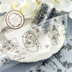 60mm * 2m PET plante fleur thème bandes autocollant créativité Scrapbooking compte à main adhésif fait à la main bricolage indésirable Journal fournitures