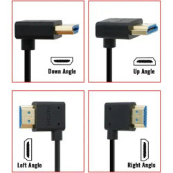 Câble HDMI 2.1 Ultra HD 8K haute vitesse pour moniteur Atomos Ninja V, Z CAM E2, Sony FS5 | FS7 | Appareils photo A7S3 19,7 pouces | 50CM