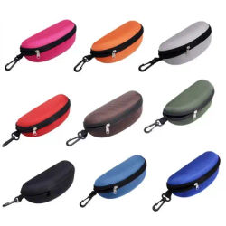 Sac de transport pour lunettes de soleil, sac de transport pour lunettes de lecture, boîte de protection rigide à fermeture éclair, étui de protection étanche pour lunettes, boîte de voyage