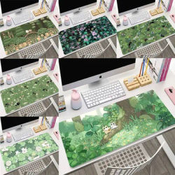 Vert mignon fleur grand tapis de souris Kawaii chat lapin dessin animé ordinateur portable clavier tapis de Table tapis de bureau PC XXL tapis de souris tapis