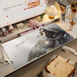 Tapis de souris Anime O-OverlordS Albedo, tapis d'ordinateur antidérapant en caoutchouc pour Gamer, tapis de bureau décoratif pour ordinateur portable, grand format