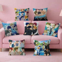 Anime Free Iwatobi Swim Club Pillow Cushion Cover Pillowcase Living Room Sofa Home Decor Customized