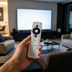 Remote Controller Replacement For MECOOL KM2 PLUS ONN Android 4K UHD TV Box Universal Bluetooth-compatible Voice Remote