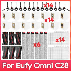 Fit For ( Eufy Omni C28 ) Accessories Main Side Brush Filter Mop Roller Dust Bag Robot Vacuum Cleaner Parts Replacement
