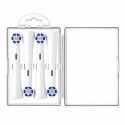 Boîte de rangement pour têtes de brosse à dents, étui de voyage pour têtes de brosse de rechange, compatible avec les têtes de brosse à dents électriques Oral B, iO et Philips