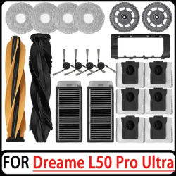 For Dreame L50 Pro Ultra Robot Vacuum Cleaner Replacement Accessories Main Side Brush Mop Cloth Hepa Filter Dust Bag Parts Spare