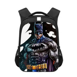 Sac à dos pour enfants B-Batman, sac d'école ultra-léger et respirant avec grande capacité pour les étudiants, bandes réfléchissantes, cadeau pour garçon