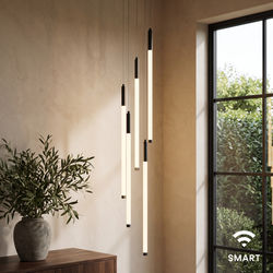 Kasper (Smart) | Modern Staircase Chandelier | Silver / 5 Lights / App + Remote Control | Indoor Lighting | MOD LIGHTING