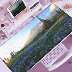 Superbe belle fleur verte paysage tapis de souris grand e-sport ordinateur clavier tapis souris en caoutchouc antidérapant bureau tapis de bureau cadeau