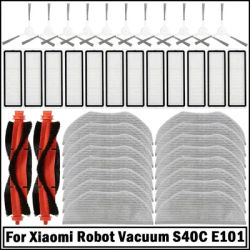 For Xiaomi Robot Vacuum S40C / E101 Parts Accessories Main Brush Side Brush Hepa Filter Mop Cloth Replacement Spare