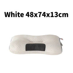 2PC Ergonomic Cervical Neck Pillow Soybean Fiber Massage Sleep Cushion for Home SPA Sleeping