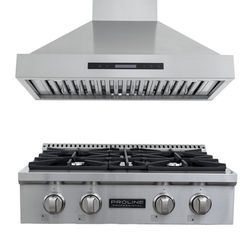 Proline 30" All-Gas Range + Hood Bundle | Save 10%