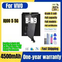 B-N9 pour téléphone VIVO IQOO 5 5G, batterie de remplacement de haute qualité et de grande capacité, 0 cycle, cellule de grade A avec outils
