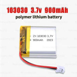 Batterie 103030 3.7V 900mAh, batterie rechargeable au lithium polymère, 2LiPo pour casque, haut-parleur Bluetooth, ventilateur, purificateur d'air