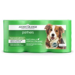 6x395g Lamb, Rice & Vegetables Arden Grange Partners Wet Dog Food