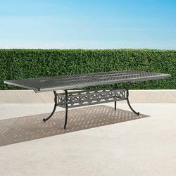 Carlisle Extendable Cast-Top Dining Table in Slate Aluminum - Frontgate