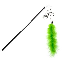 3x Feather Boa Cat Dangler Pole Toys