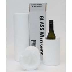 24 x Single Bottle Packaging Polystrene & Cardboard Box 128x128x364mm