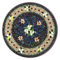 KNF Tuscan Lemons Mosaic Table Collection - Round Bistro Table, Pewter, 36" dia. - Frontgate