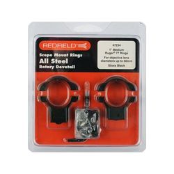 Redfield Ruger M77 Rifle Scope Steel Rings - 1in Medium Black 47234