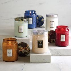 Voluspa Embossed Glass Candle - Mokara - Frontgate