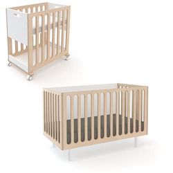 Oeuf Fawn 2-in-1 Crib System - White/Birch