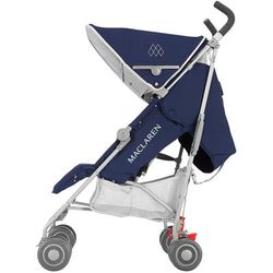 Maclaren 2016/2017 Quest Stroller - Medieval Blue/Silver (+ Seat Liner in Fried Eggs)