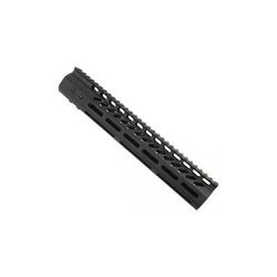 Guntec USA Ultra Lightweight Thin M-Lok Free Floating Handguard w/Monolithic Top Rail .308 Cal 12in Black GT-12MLK-308