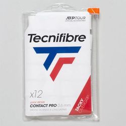 Tecnifibre Pro Contact Overgrip 12 Pack Tennis Overgrips White