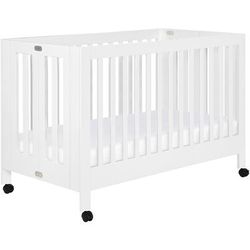 Babyletto Maki Full-Size Portable Folding Crib w/Toddler Bed Conversion Kit - White