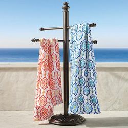Trapani Aluminum Towel Stand - White - Frontgate