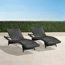Set of 2 Original Balencia Black Chaise Lounges - Frontgate